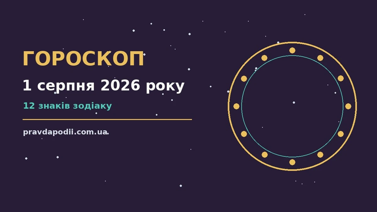 Гороскоп на 1 серпня 2026 року: ключові моменти дня для нових справ і розмов