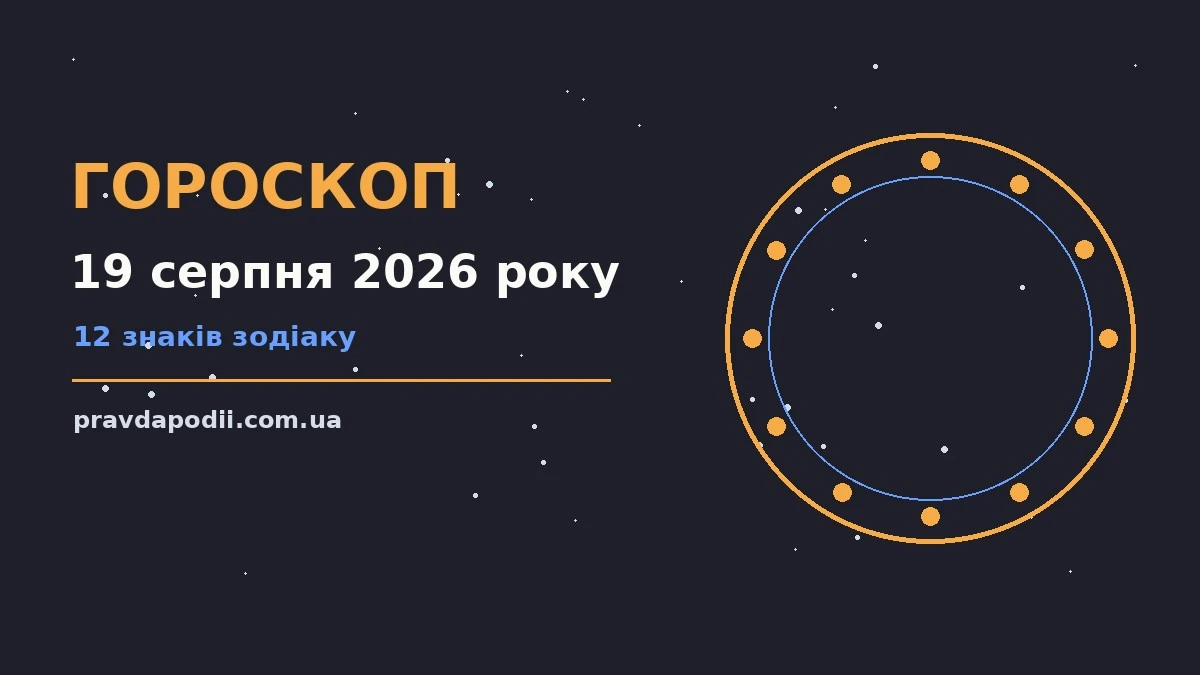Гороскоп на 19 серпня 2026 року: ключові моменти дня для нових справ і розмов