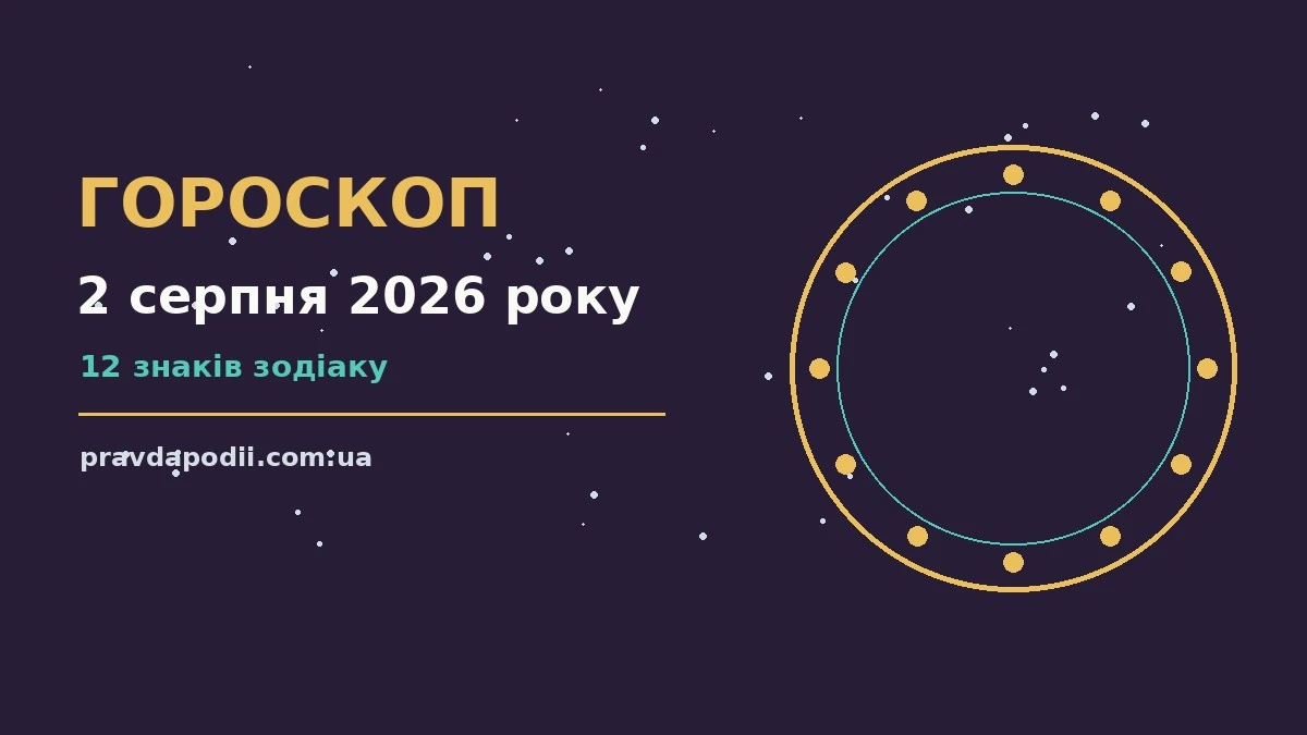 Гороскоп на 2 серпня 2026 року: ключові моменти дня для нових справ і розмов