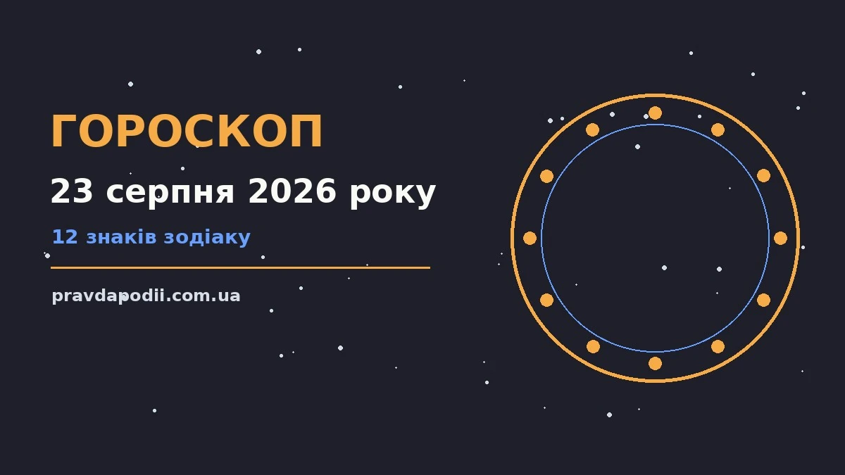 Гороскоп на 23 серпня 2026 року: ключові моменти дня для нових справ і розмов