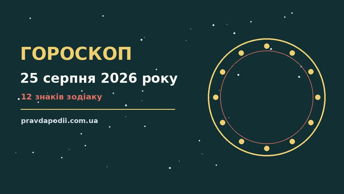 Гороскоп на 25 серпня 2026 року: ключові моменти дня для нових справ і розмов