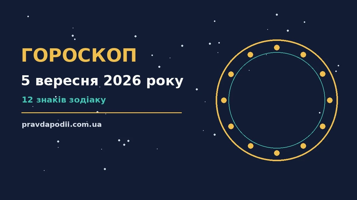 Гороскоп на 5 вересня 2026 року: ключові моменти дня для нових справ і розмов