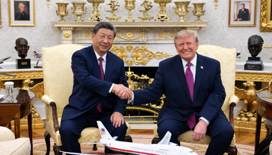 Дональд Трамп і Сі Цзіньпін під час зустрічі у Вашингтоні