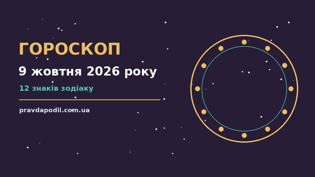 Гороскоп на 9 жовтня 2026 року: ключові моменти дня для нових справ і розмов